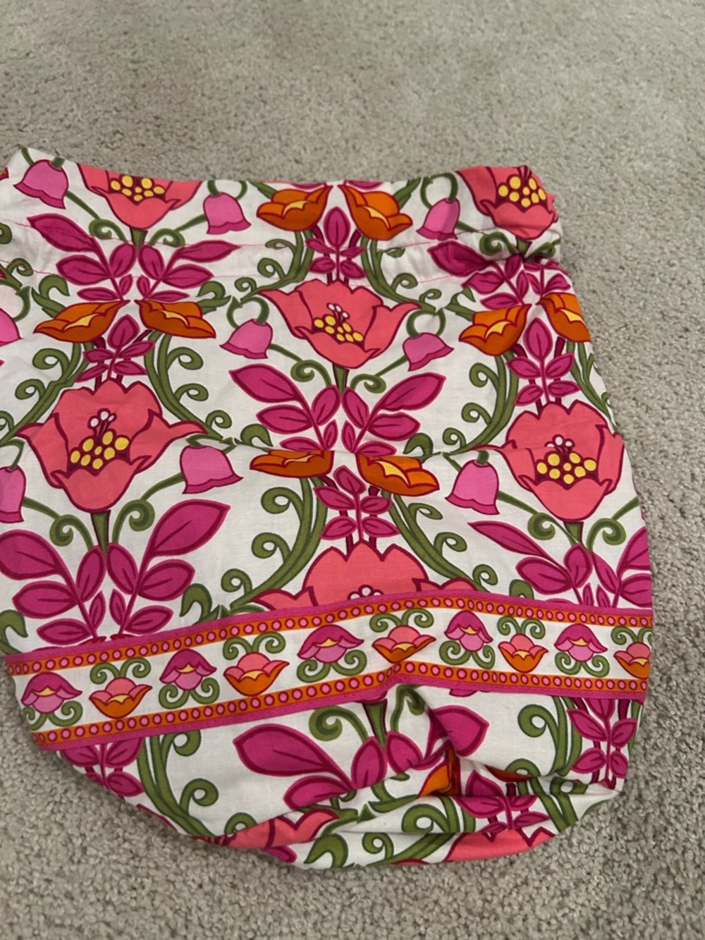 Vera Bradley Pink Orange Green Floral waterproof pouch. Great for baby bags
